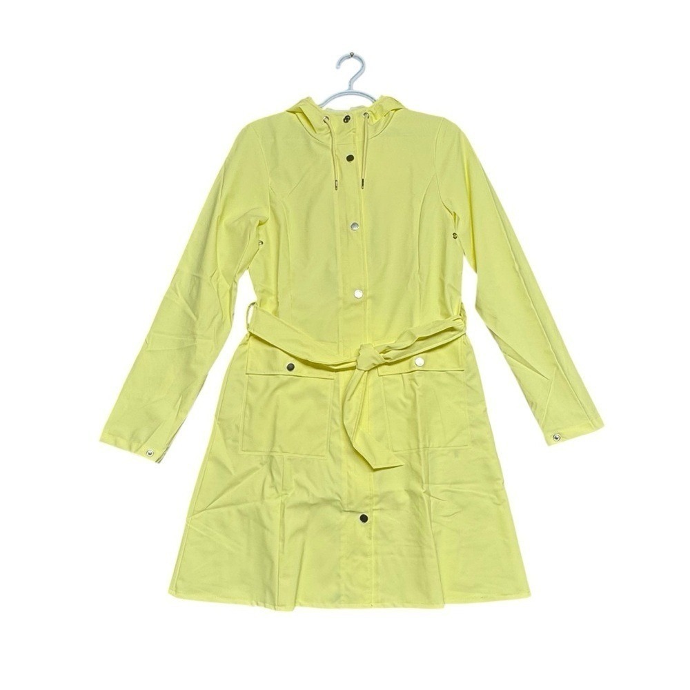 Rains Curve Waterproof Jacket‎ Straw NWT Unisex Sz XS Butter Yellow NWT Hooded